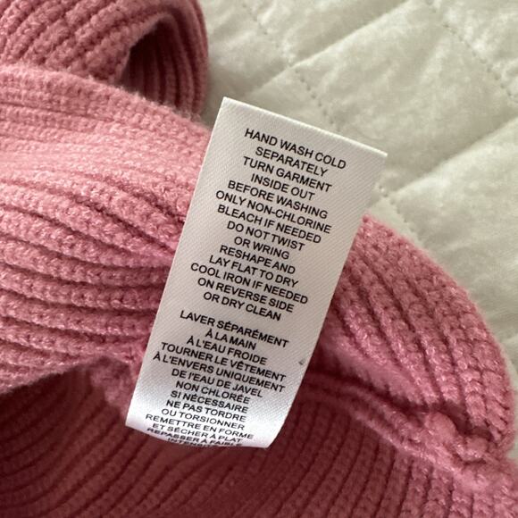 HOUSE OF HARLOW 1960 Womens Sweater Large Pink Ribbed Knit Cropped Preppy Casual - Picture 9 of 12